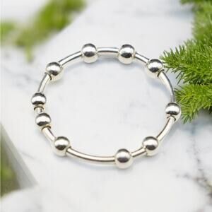 NEW sterling silver anxiety fidget spinning ring jewelry size 7 B21